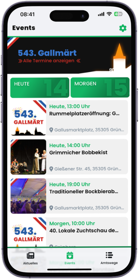 Produktbild der DieStadtApp Plattform mit App, Website und Content-Architektur